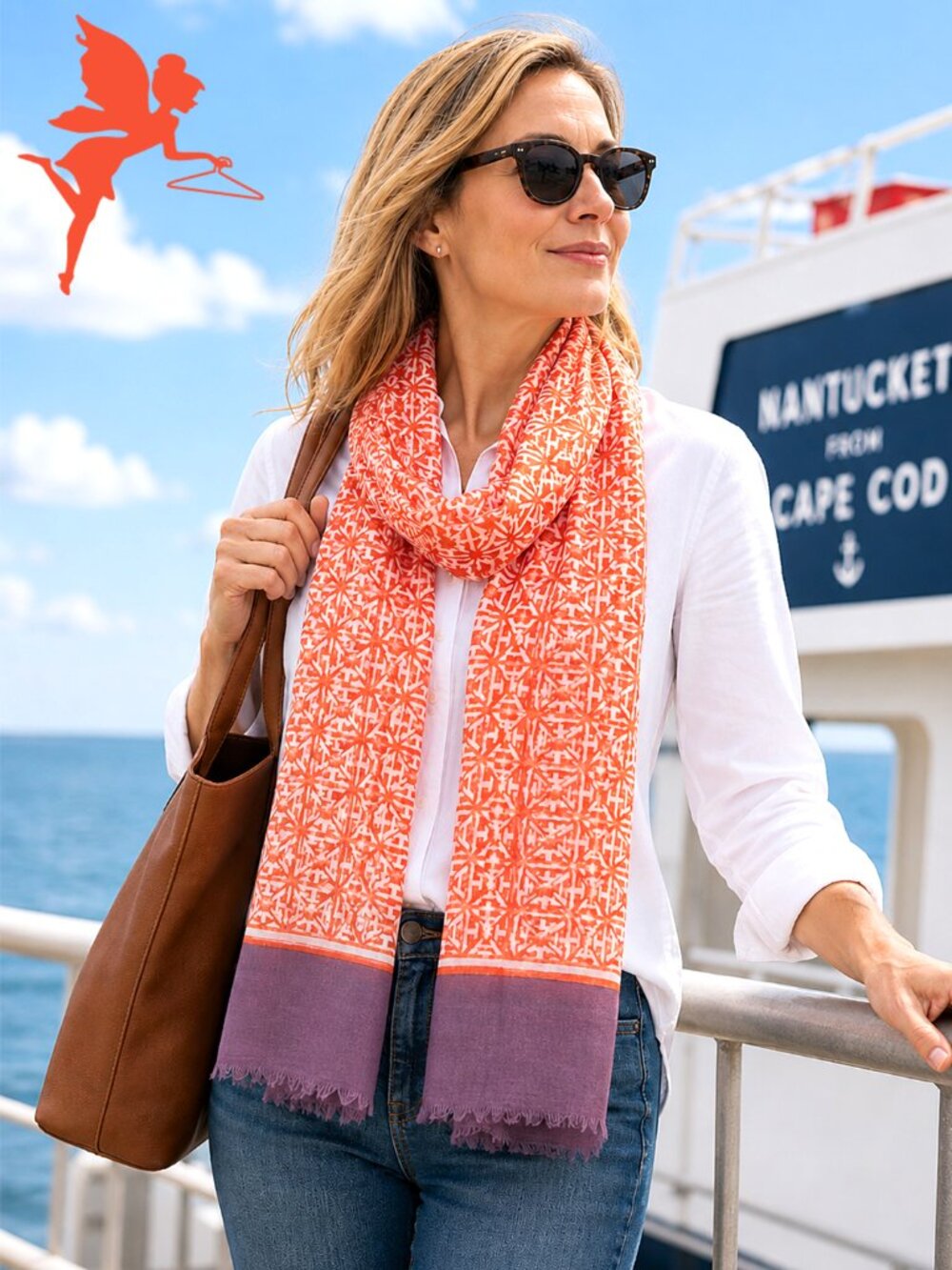 INDIA HICKS Heritage Logo Scarf